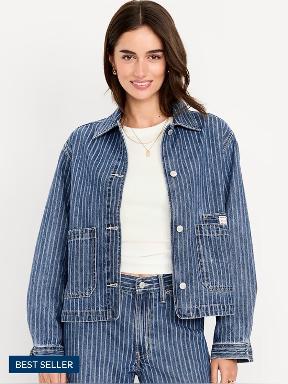Old Navy Cropped Jean Chore Jacket